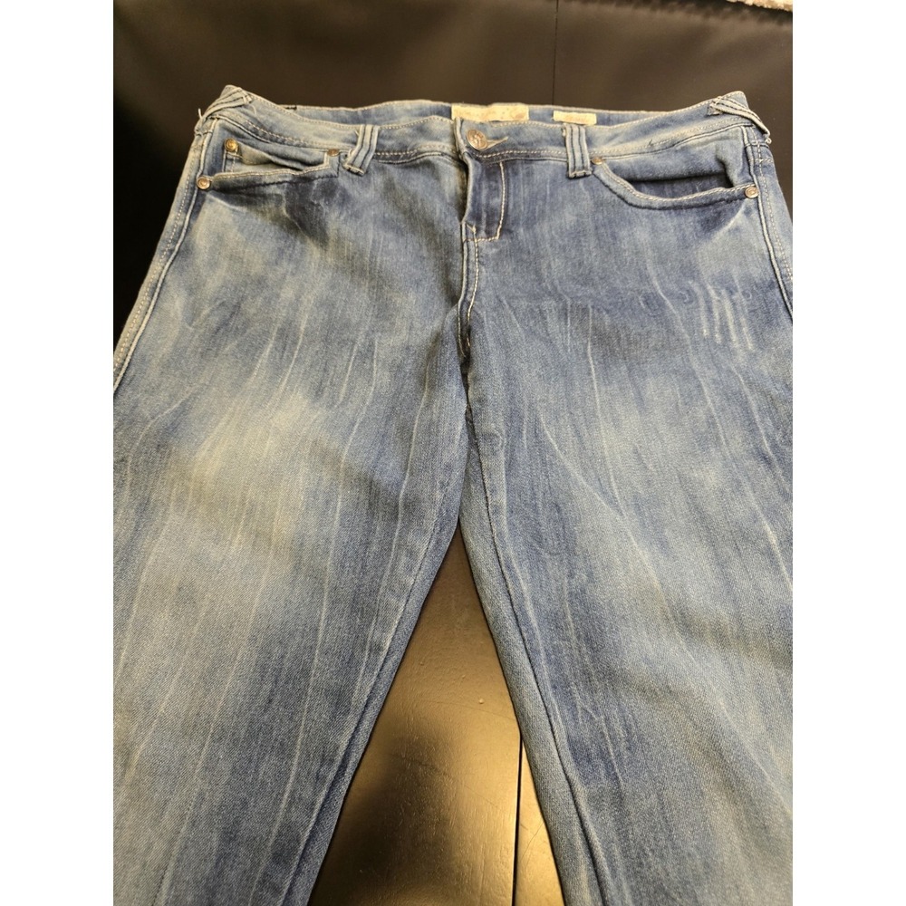 Vanilla Star Jeans Size 17 Juniors Blue Denim Bootcut Embroidered Pockets...‎